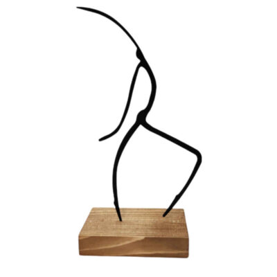 Sculpture d’art figurine minimaliste en métal – Nita