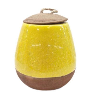 Pot de stockage en céramique – Rangement élégant pour café, thé, et plus, Khomre