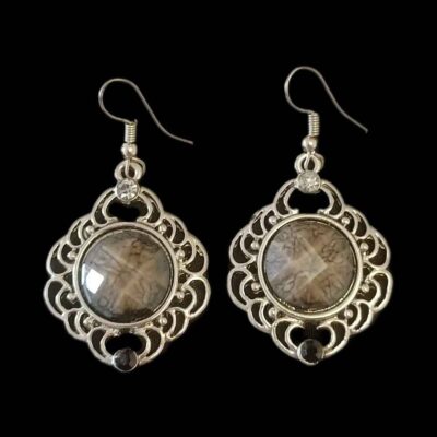 Boucles d’oreilles pendantes en métal, style traditionnel Niloofar