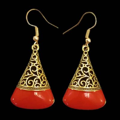 Boucles d’oreilles pendantes en métal, style traditionnel Farnoosh