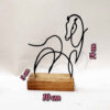 Sculpture d'art figurine minimaliste en métal - Cheval