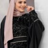 Abaya élégante pour femmes noire avec sequins scintillants