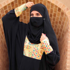 Abaya papillon traditionnelle pour femmes musulmanes – Tissu crêpe doux