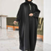 Abaya élégante pour femmes musulmanes avec tissu crêpe doux