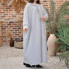 Abaya élégante pour femmes musulmanes avec tissu crêpe doux