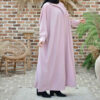 Abaya élégante pour femmes musulmanes avec tissu crêpe doux