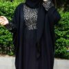 Abaya papillon élégante pour femmes – Tissu crêpe élégant et confortable