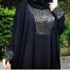 Abaya papillon élégante pour femmes – Tissu crêpe élégant et confortable