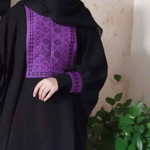Abaya papillon traditionnelle pour femmes musulmanes – Tissu crêpe doux