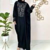Abaya papillon élégante pour femmes – Tissu crêpe doux