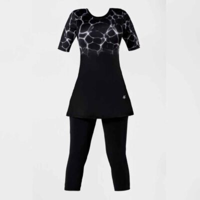 Maillot de Bain Modeste pour Femmes à Manches Courtes Modèle Rima