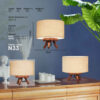 Lampe de table en bois fait main – modèle Diana