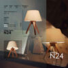 Lampe de table en bois fait main – modèle Liana