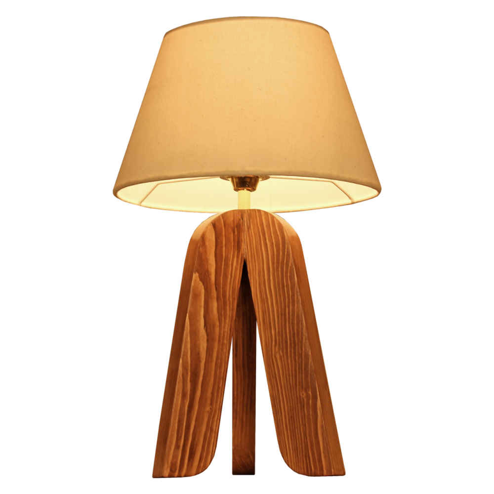 Lampe de table en bois fait main – modèle Messina