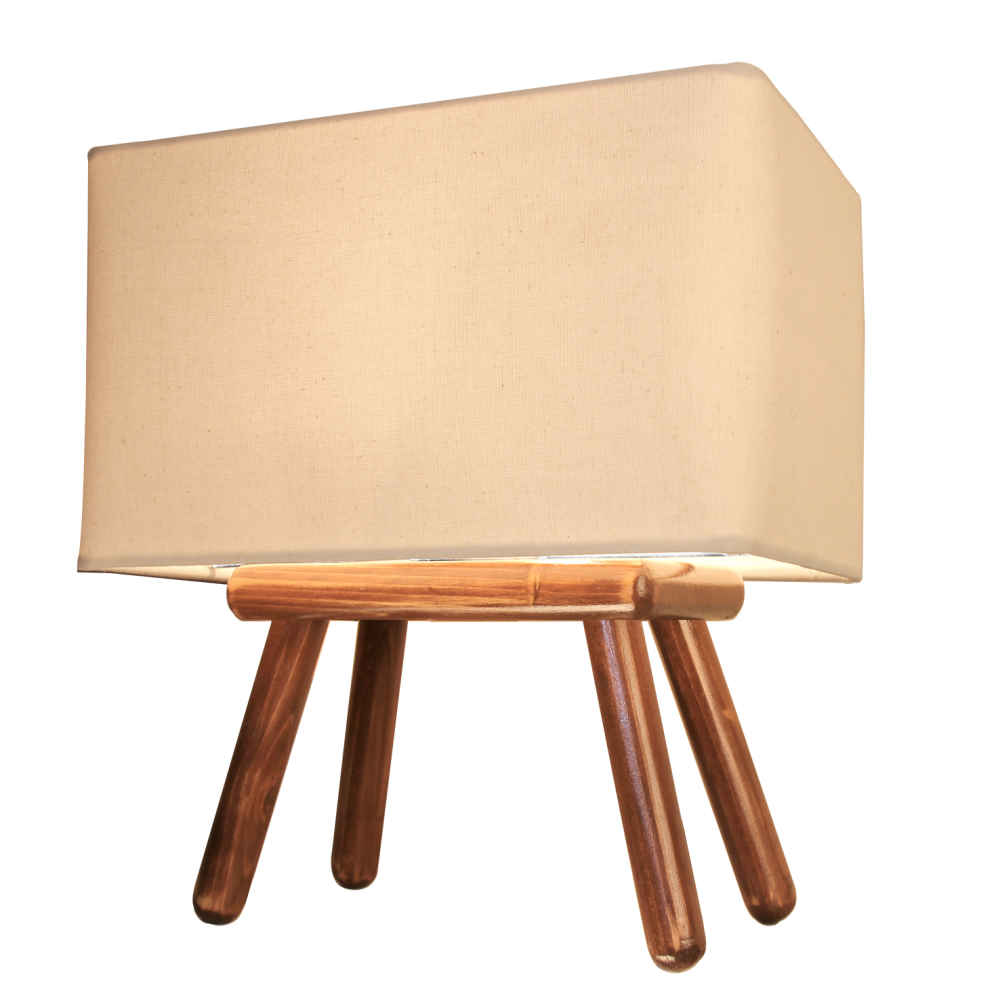 Lampe de table en bois fait main – modèle Nastaran