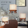 Lampe de table en bois fait main – modèle Carré