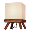 Lampe de table en bois fait main – modèle Carré