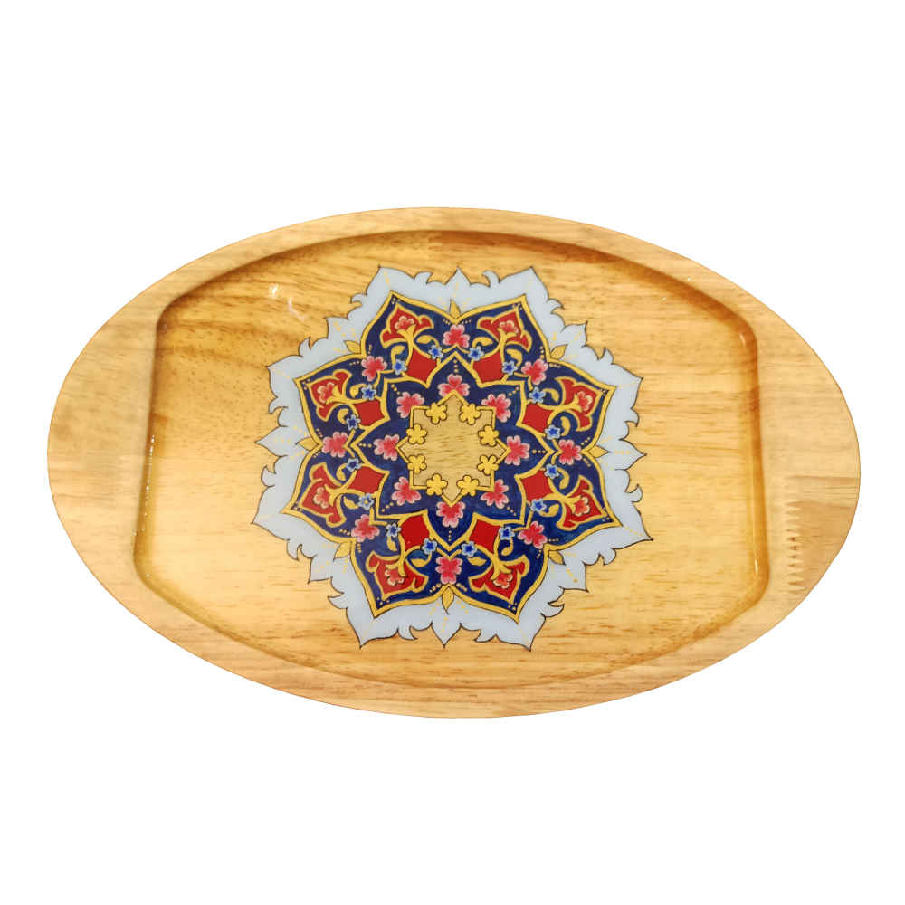 Plateau de service en bois pour thé Modèle Tazhib
