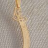 Collier épée Zulfiqar - Pendentif épée islamique en acier d'Imam Ali