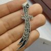 Collier épée Zulfiqar - Pendentif épée islamique en argent d'Imam Ali