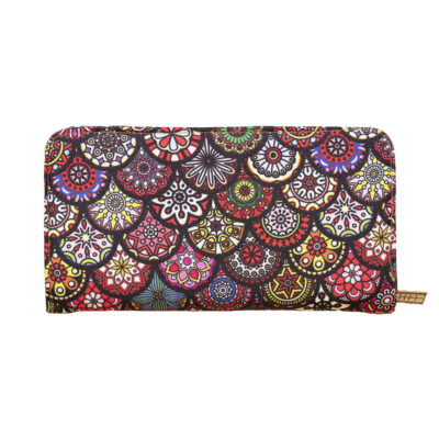 Portefeuille en tissu pour femmes avec motif inspiré de l’art persan Parham