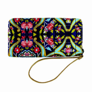 Portefeuille en tissu pour femmes avec motif inspiré de l’art persan Mahnaz