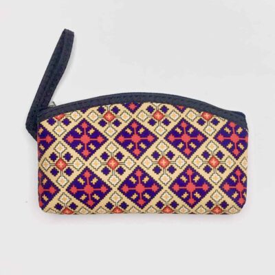 Portefeuille en tissu pour femmes avec motif inspiré de l’art persan Safoora