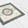 Nappe en velours design inspiré de la calligraphie perse Nowruz