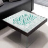 Nappe en Velours Design Inspiré de la Calligraphie Persane Ashianeh