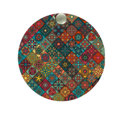 Miroir de poche portable avec design Samin inspiré de la Perse