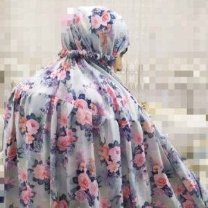 Tchador Islamique de Namaz avec Manches pour Femmes Idéal pour la Prière – Motif Floral Sama