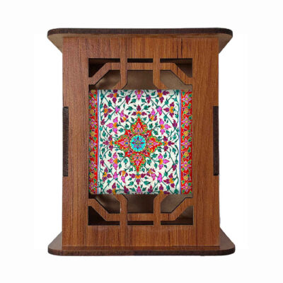 Motif Shima – Porte-stylo en Bois Design Persan pour Espaces de Travail
