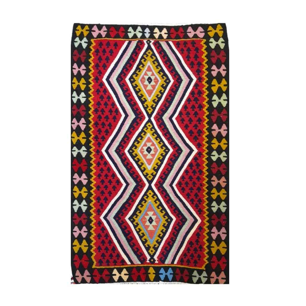 Tapis Kilim en laine persane tissé à la main à Ardabil Aran