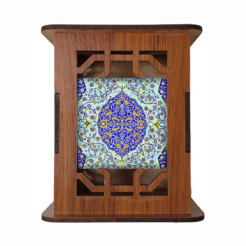 Porte-stylo en bois pour bureau avec motif inspiré de la Perse Mihan