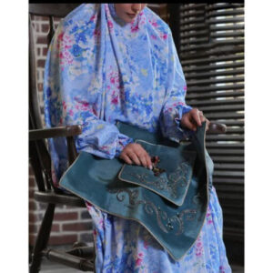 Tchador Islamique de Namaz avec Manches pour Femmes Idéal pour la Prière – Motif Floral Samin