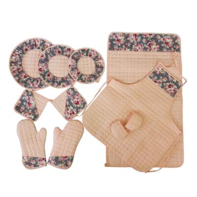 Ensemble de Tablier de Cuisine Floral 11 Pièces Modèle Mamisa