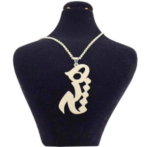 Collier Persan en Argent avec Calligraphie Minimaliste “Hich”