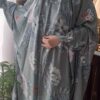Tchador Islamique de Namaz avec Manches pour Femmes Idéal pour la Prière - Motif Floral Samin