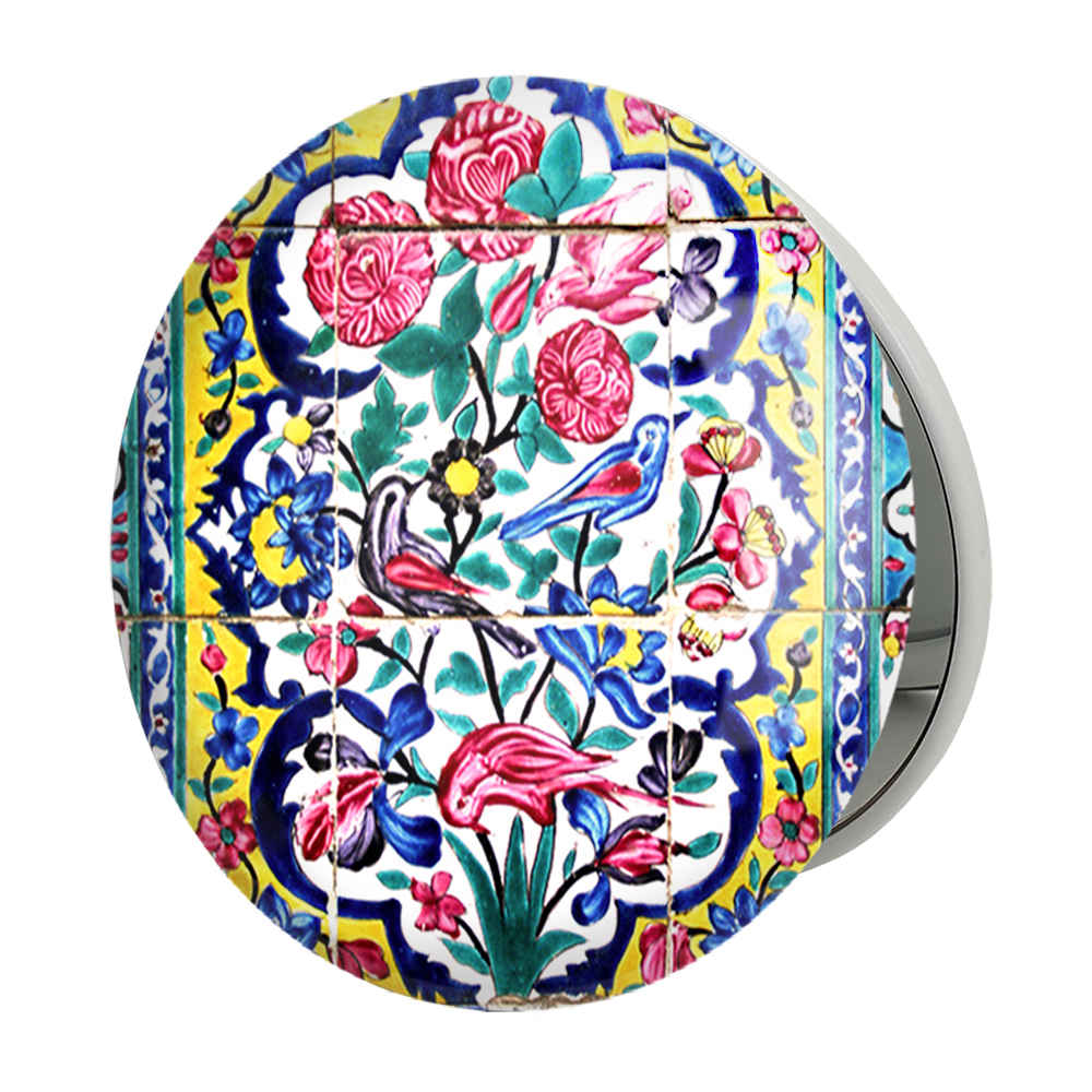 Miroir de poche avec design Helia inspiré de la Perse
