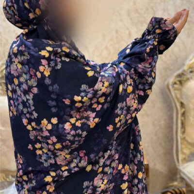 Tchador Islamique de Namaz avec Manches pour Femmes Idéal pour la Prière – Motif Floral Azar