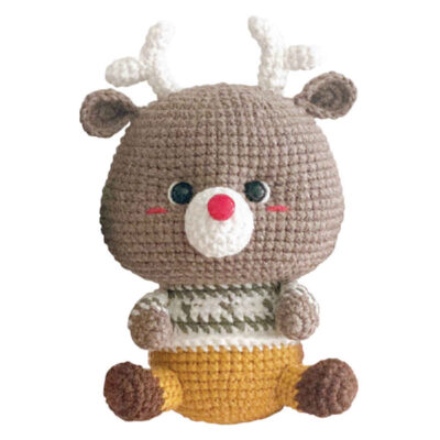 Amigurumi Animal Cerf en Peluche – Jouet en Crochet Fait Main | Doux et Câlin