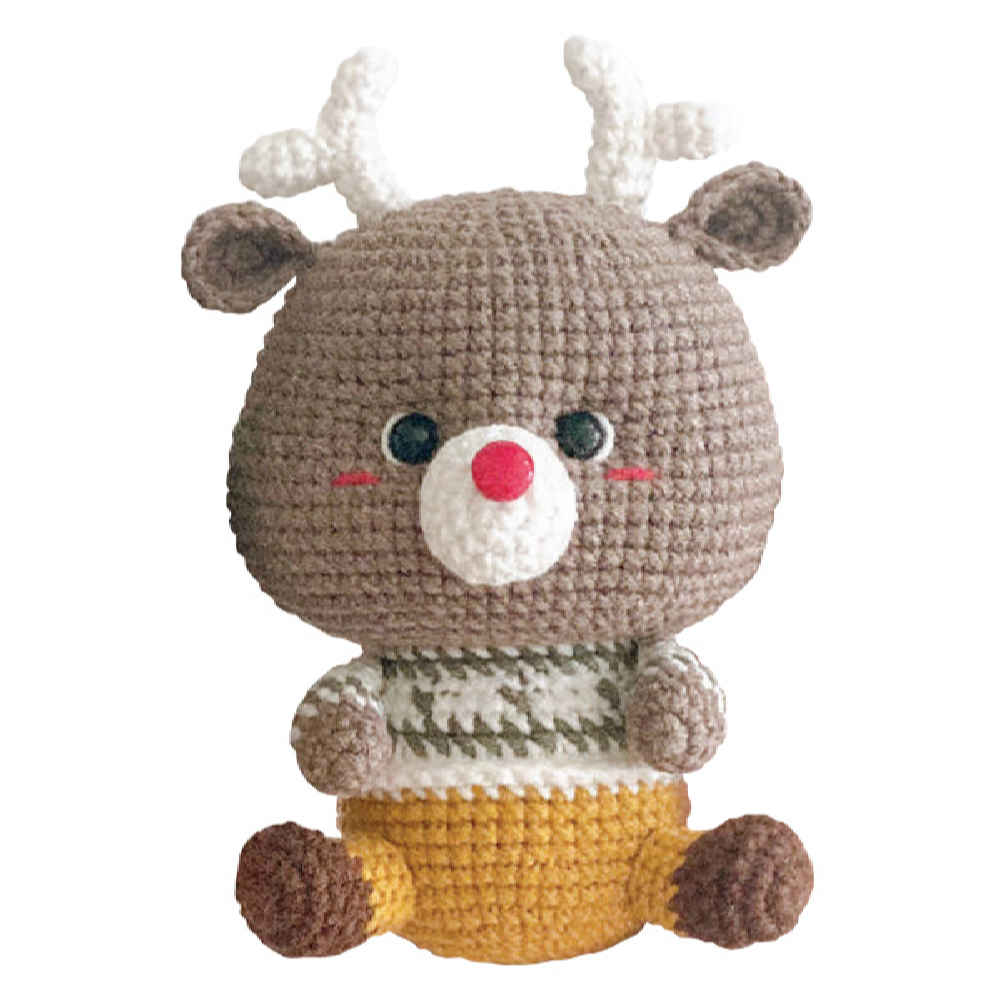 Amigurumi Animal Cerf en Peluche – Jouet en Crochet Fait Main | Doux et Câlin