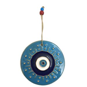 Amulette Murale Œil Turc Bleu Modèle Étoile