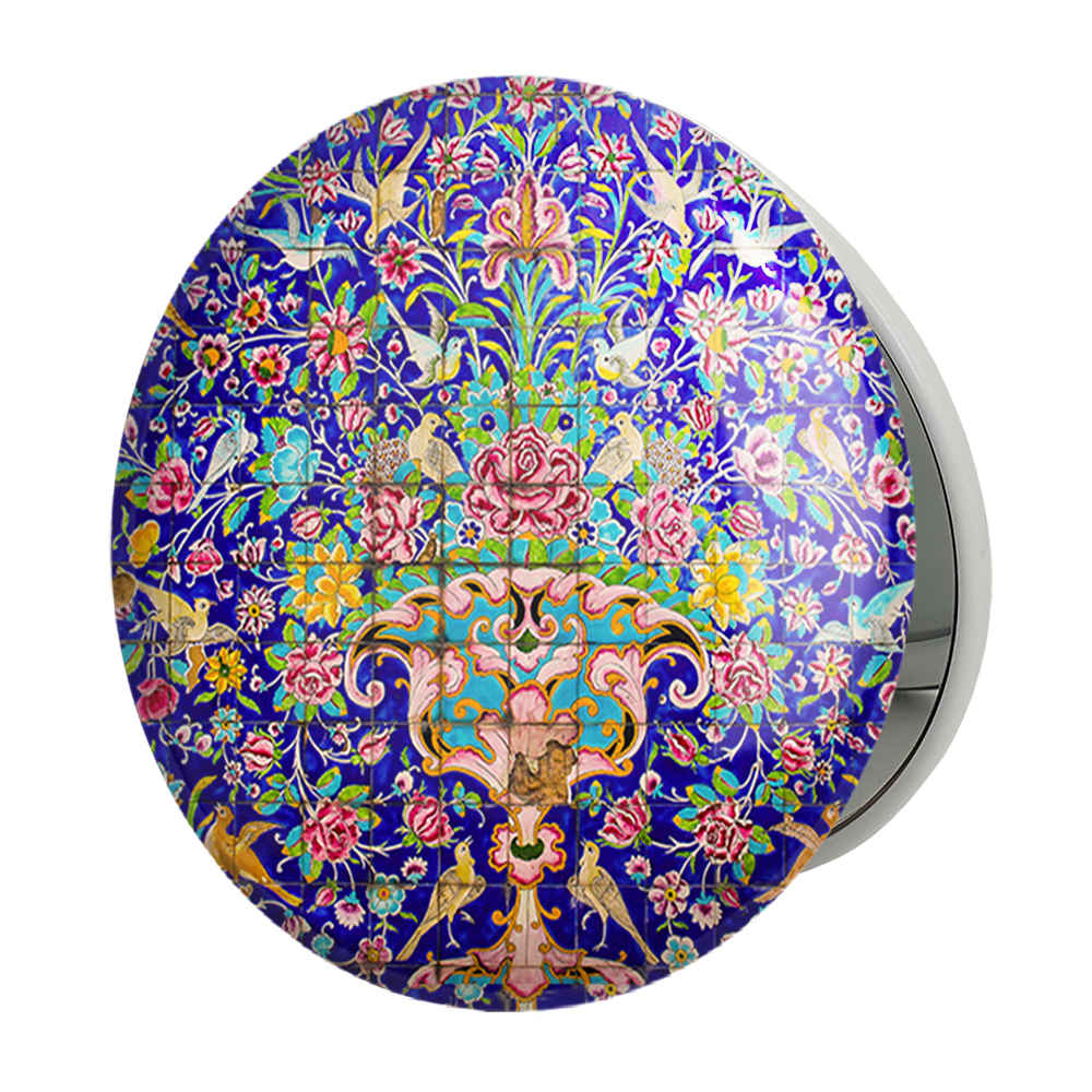 Miroir de poche portable avec design Zarin inspiré de la Perse