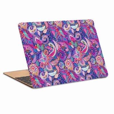 Autocollant sticker pour ordinateur portable motif ornement floral