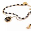 Bracelet Cheville en Chaîne Noire Modèle Libellule