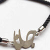 Bracelet en fil argenté persan minimaliste – Design Janan noir