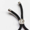 Bracelet en fil argenté persan minimaliste – Design Janan noir