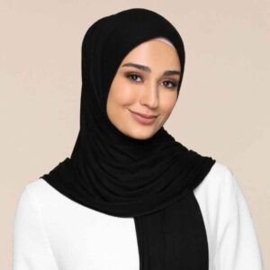 Châle Shayla en Chiffon Noir pour Musulmanes