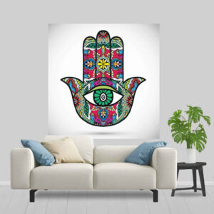 Tenture Murale Colorée Main de Hamsa